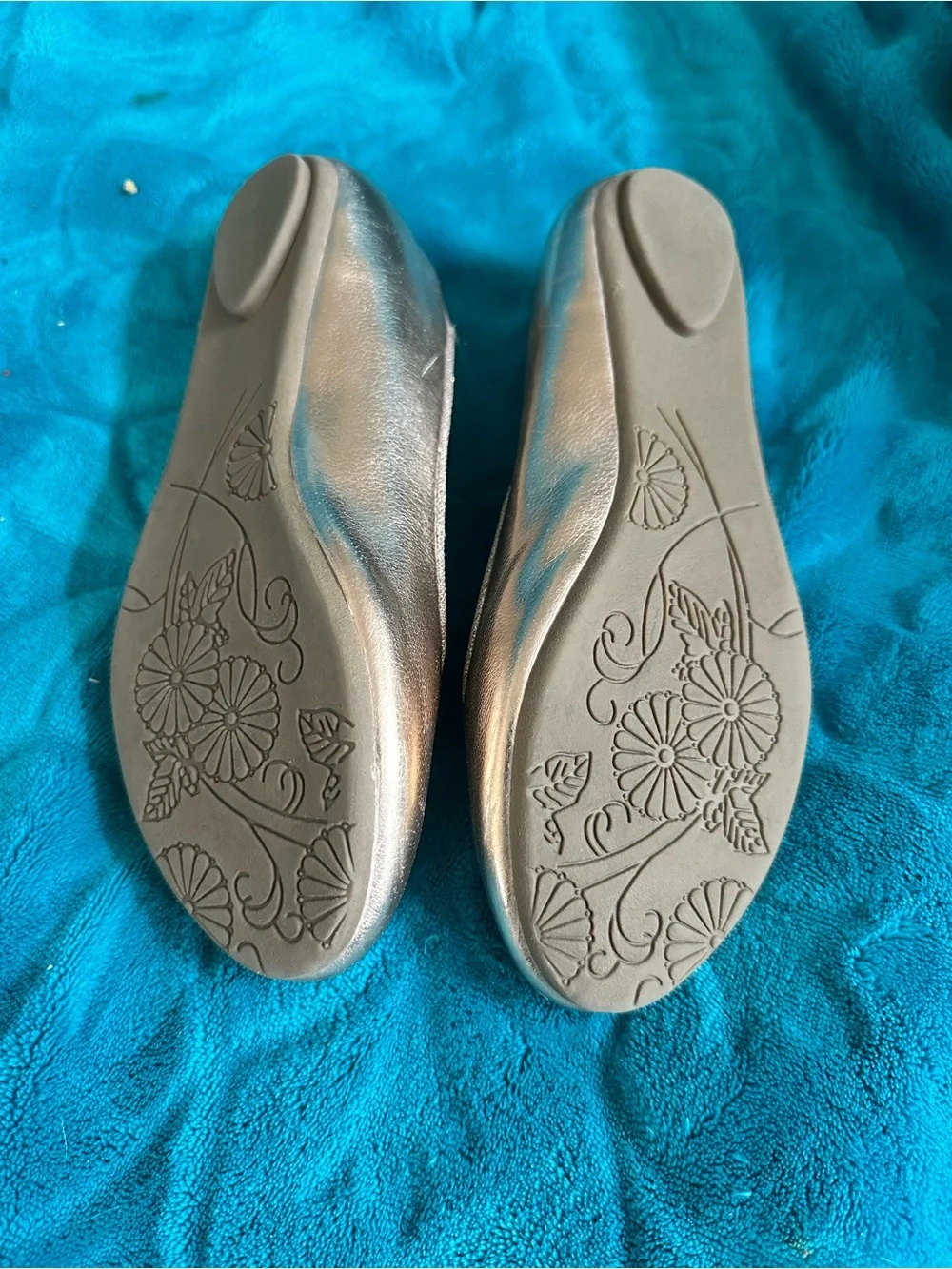 Steve Madden Metallic Gold Ballet Flats with Pink Lining